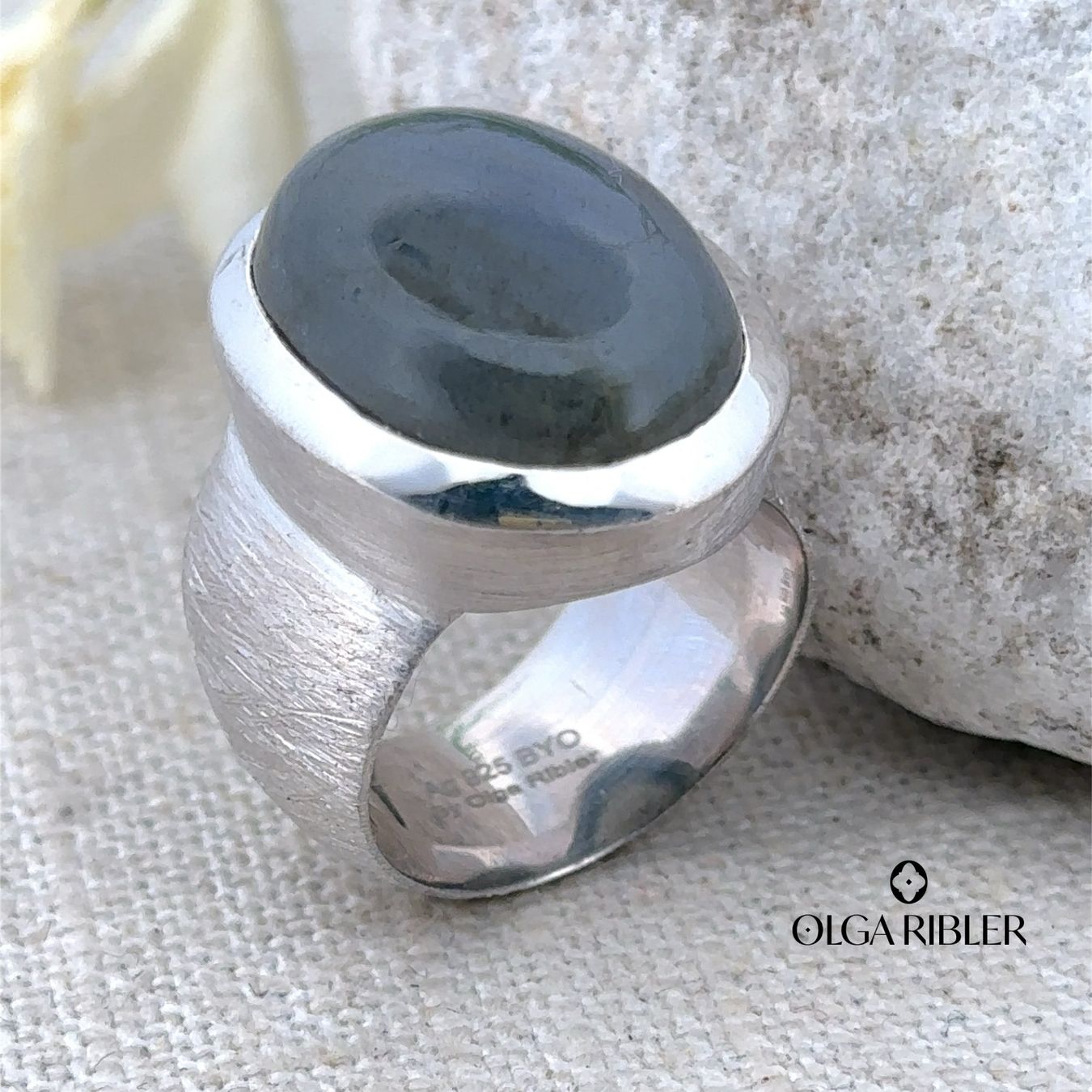 Olga Ribler Anelli: Statement Silber Ring 925 - Labradorite - Grösse 53 – Nuovo (secondo la descrizione) da Luzern venduto da Schmuckoutlet 5