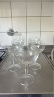 9 Champagnerschalen Glas