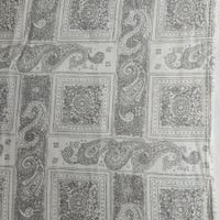 Leinen Stoff aus Italien bedruckt 1.65x1.5m Paisley Quadrat