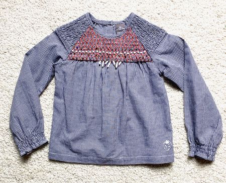 Süsse Bluse Gr. 104 mit Glitzersteinchen