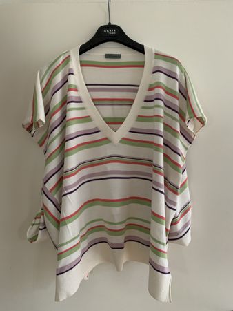 Tutto Maglia Pullover gestreift, aus Seide & Baumwolle
