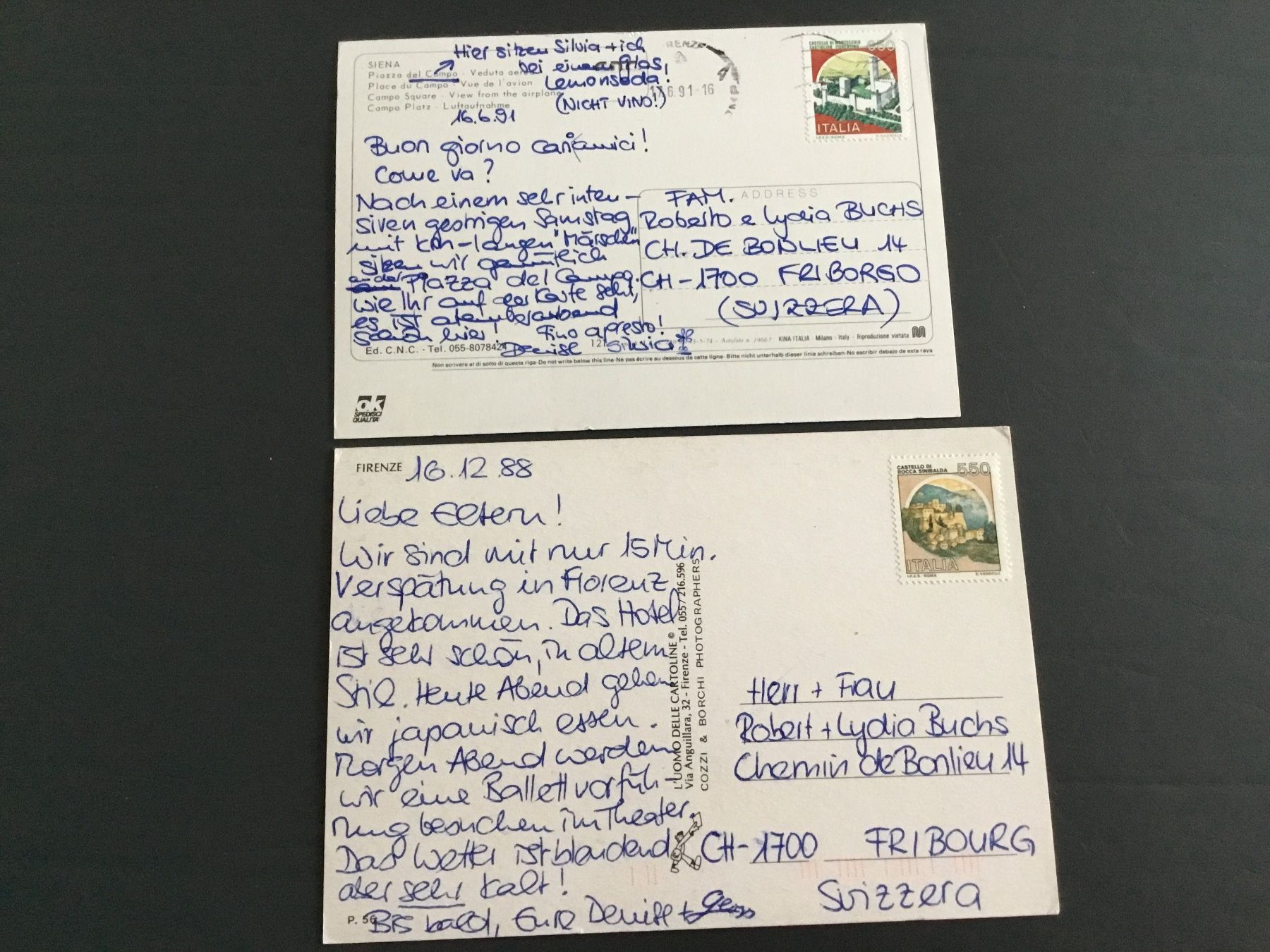 Cartoline postali: Siena  Firenze – Usato da Kerzers venduto da Georges3210 1