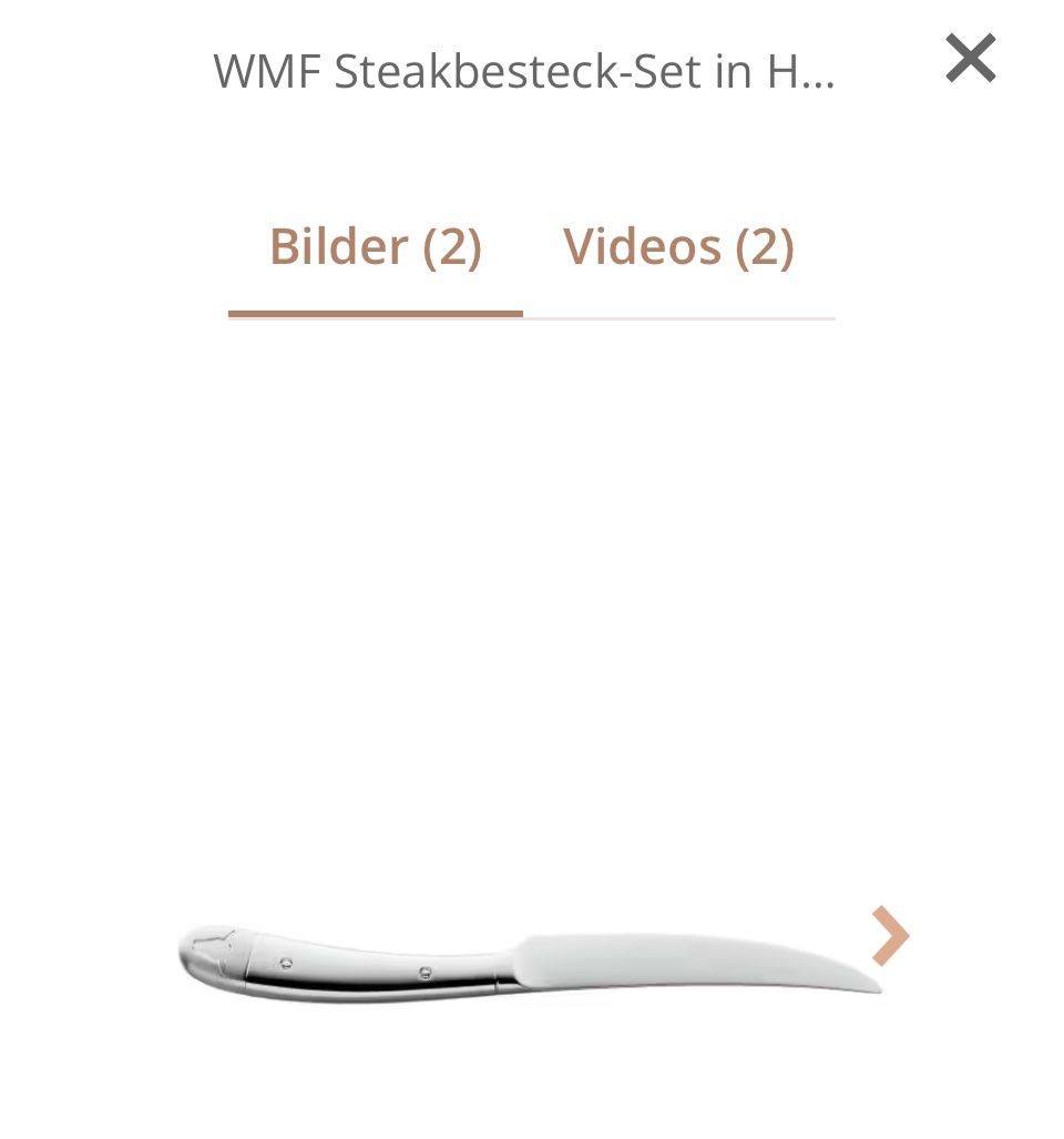 WMF Set di posate: 6 Steakmesser in Geschenkbox – Nuovo e nell'imballaggio originale da Riehen venduto da Zafira27 6