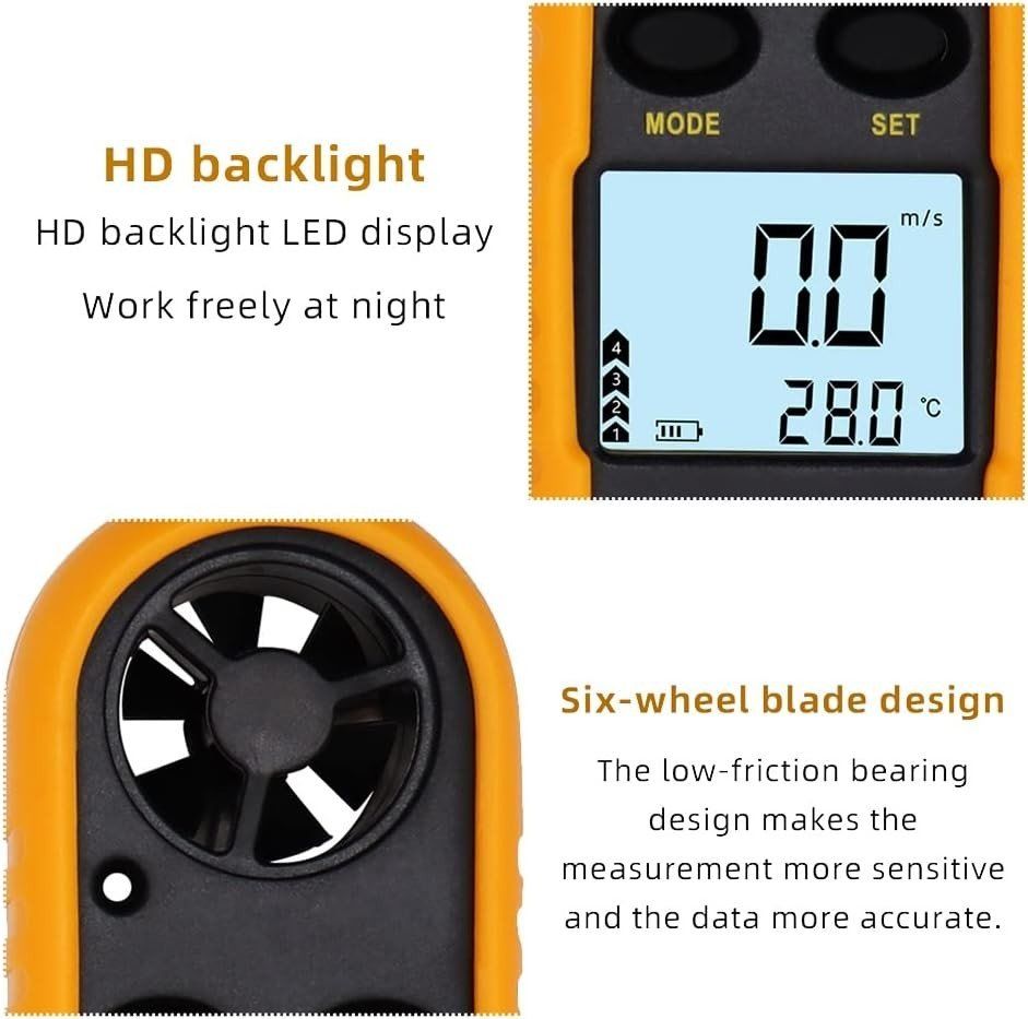 Messen: Anemometer Windmesser Handgerät Windgeschwindigkeit digital – Neu und originalverpackt aus Genève von Top-Trend 5