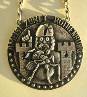 Zunftmeisterplakette 1982 der Ameisi Zunft Rothenburg 100mm