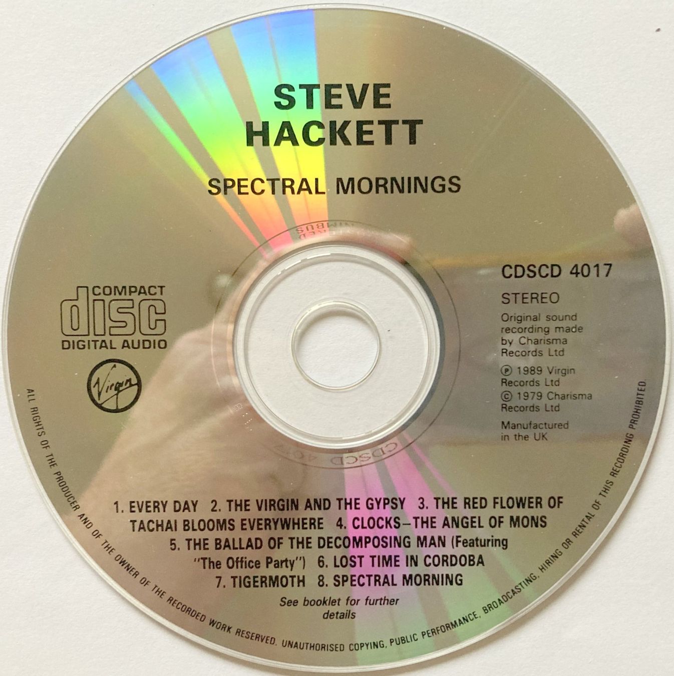 CD: GENESIS / STEVE HACKETT / SPECTRAL MORNINGS – Usato da Bottens venduto da hotter-than-hell 2
