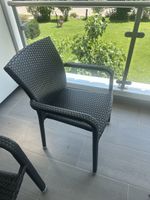 Garten- / Balkonstuhl in Anthrazit – Rattan-Optik