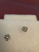 Elegante funkelnde Strass Ohrstecker, weiss, Gr. 1x1cm, neu