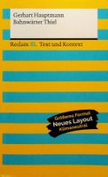 Gerhart Hauptmann  Reclam XL Text und Kontext