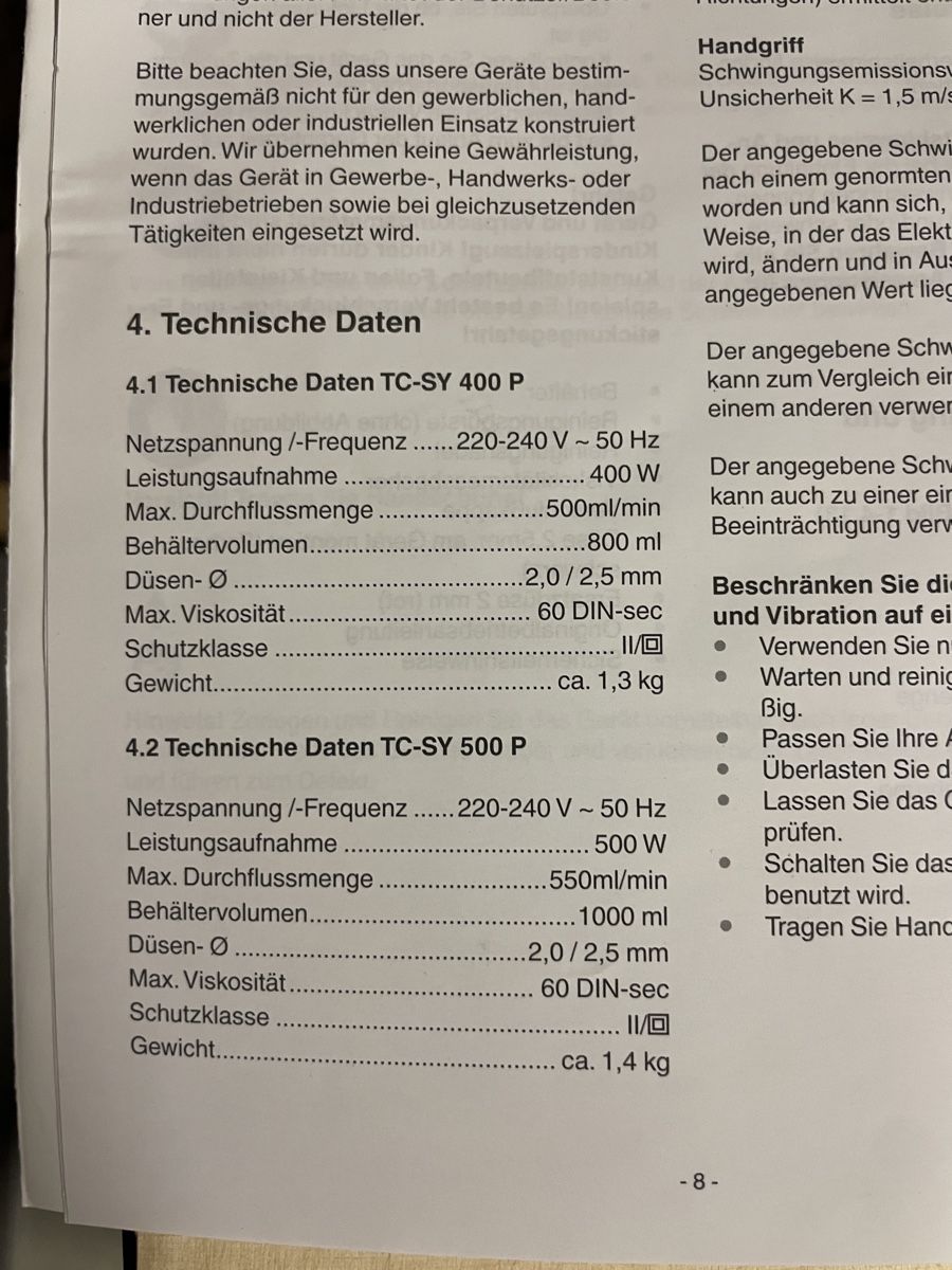 Einhell Tutti gli attrezzi: Einhell Farbspritzpistole TC-SY 400 P -  – Usato da Winterthur venduto da Ccity 2