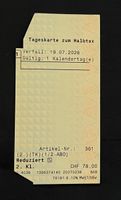 Tageskarte für das Halbtax 