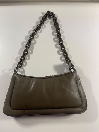 Sac bandoulière ZARA femme cuir kaki bon état