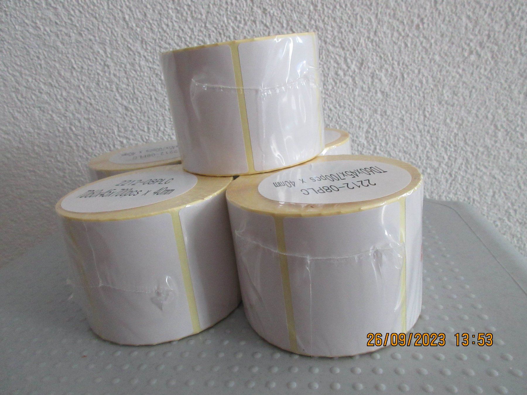 Sticker: Thermoetiketten Rolle 63x45mm permanent klebend – Nuovo (secondo la descrizione) da Pfaeffikon-ZH venduto da Alea6