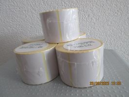 Thermoetiketten Rolle 63x45mm permanent klebend