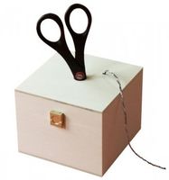 Geschenkidee: Schnurbox aus Holz (ohne Schere)