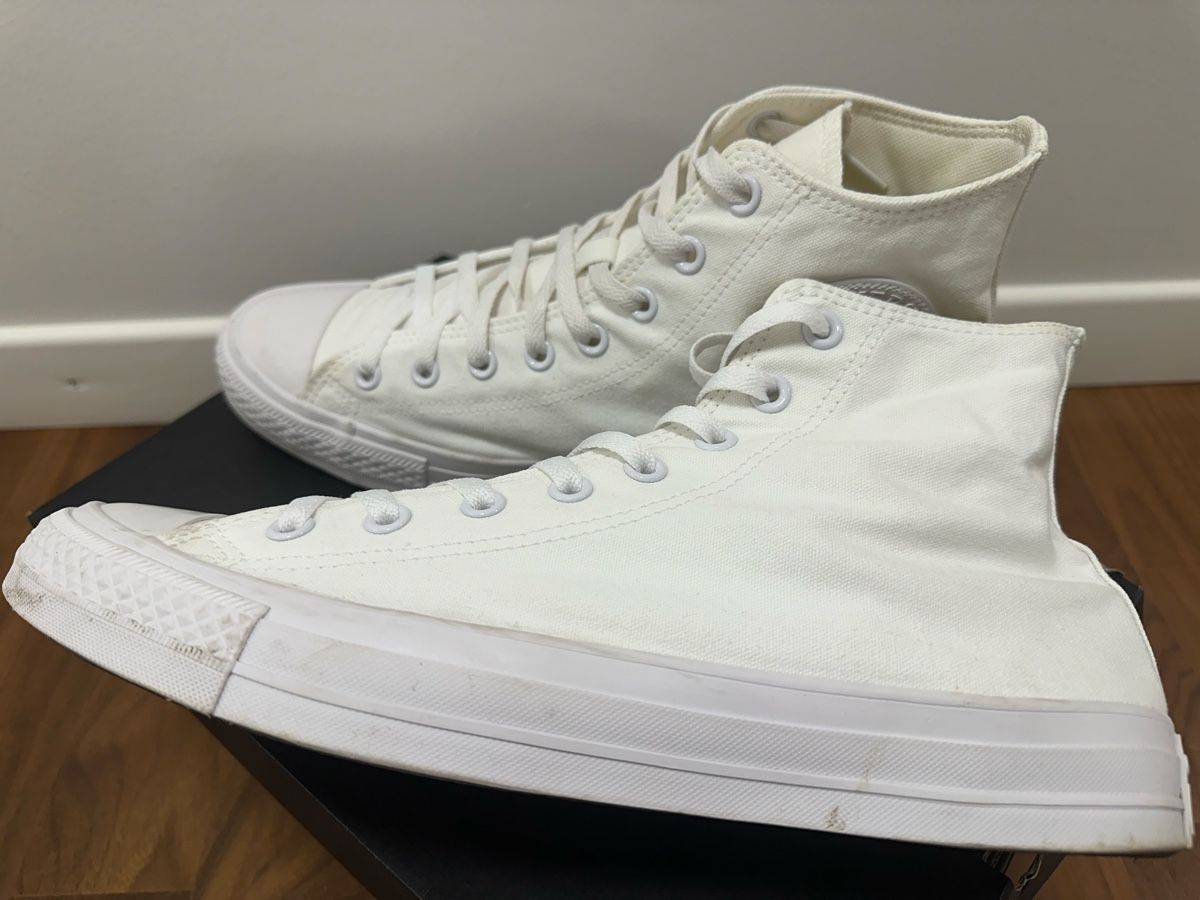 Converse Herrenschuhe: Converse Chuck Taylor High Weiss Gr. 46.5 Top – Gebraucht aus Dietikon von Faarai 9