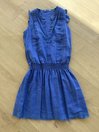 Kleid S blau Baumwolle