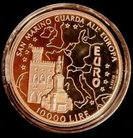Silbermünze "10000 Lire. San Marino 1996".  PP