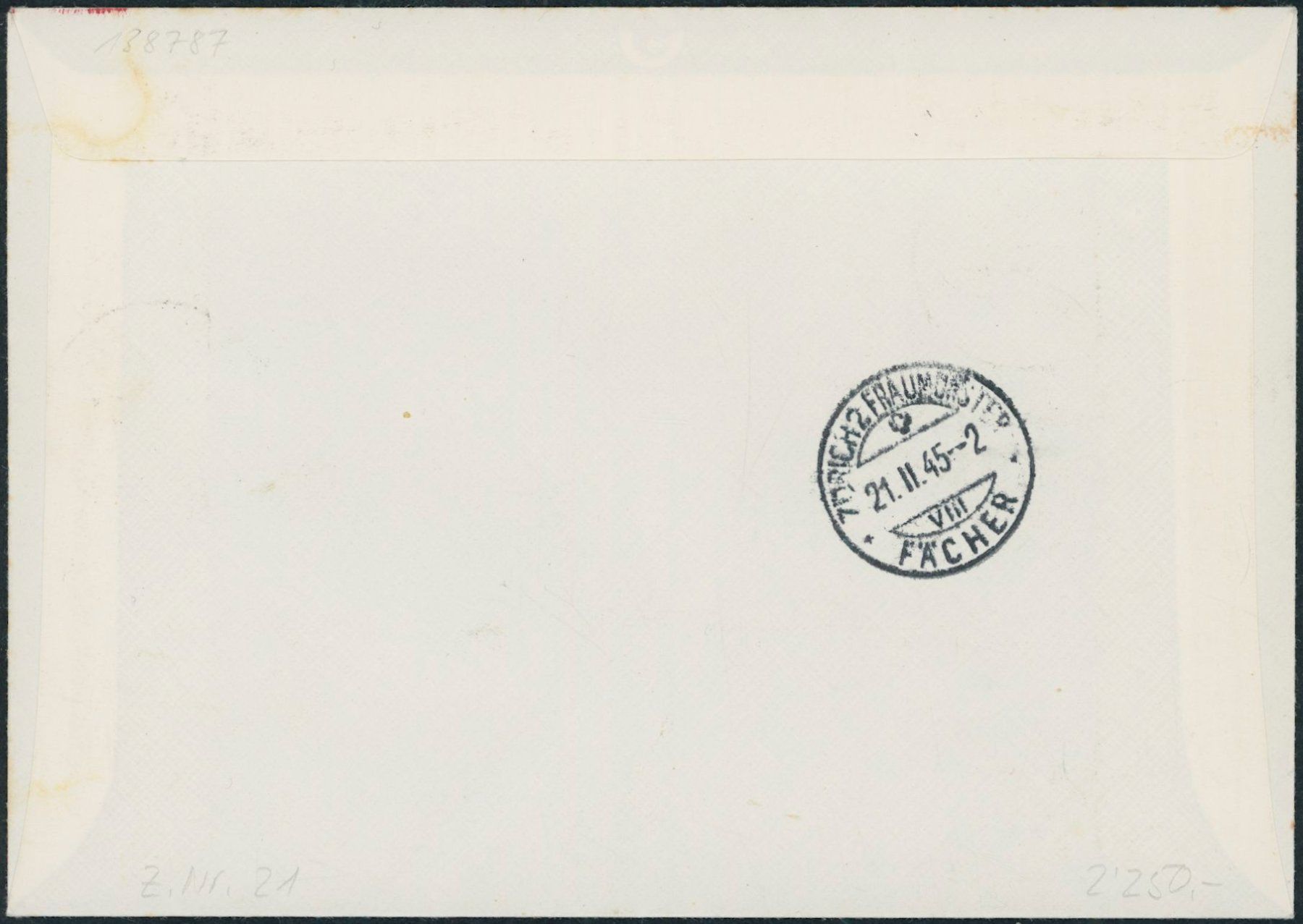 Tutti i francobolli: 1945 - Schweizer Spende - Block - Ersttagsbrief FDC ET – Usato da Schindellegi venduto da leecollect 1