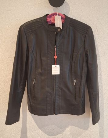 Lederjacke Tamaris Gr. 38 schwarz