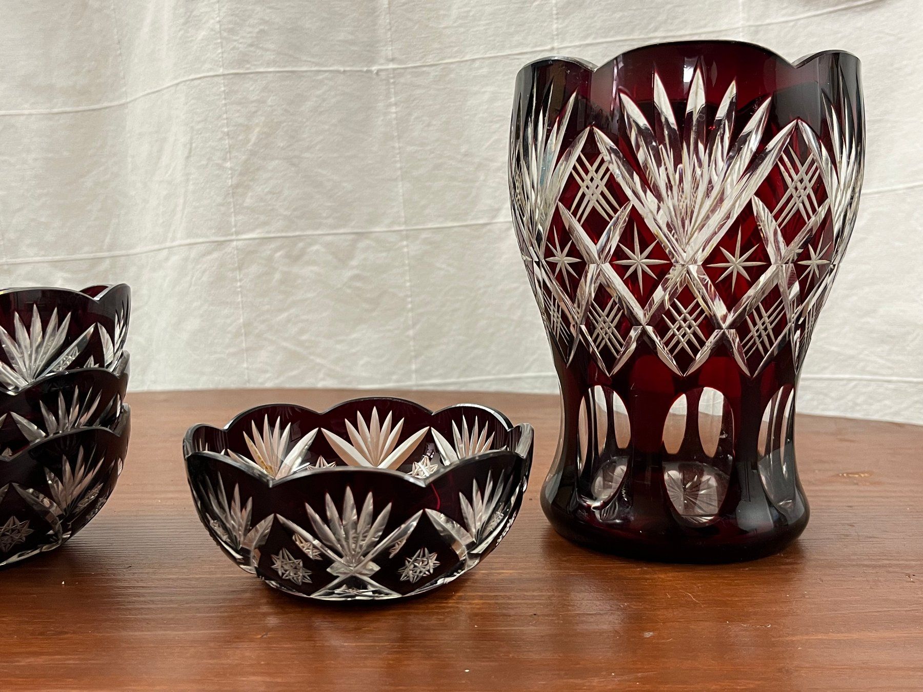 Vasen & Gefässe: Bleikristall Vase + 4 Schalen – Gebraucht aus Lenz von Klimbim7083