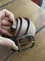 Massimo Dutti Herren Ledergürtel Braun Gr.95 Made in Spain