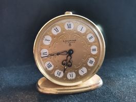 Antike Standuhr 70er in Goldoptik/m. Schatulle/mechanisch!