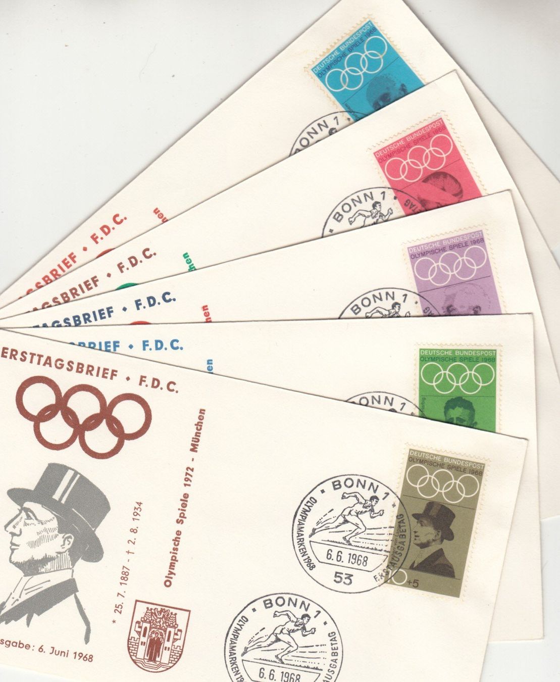 Alle Briefmarken: BRD Mi 561 - 565 DFC – Gebraucht aus Bürglen TG von StampGraf