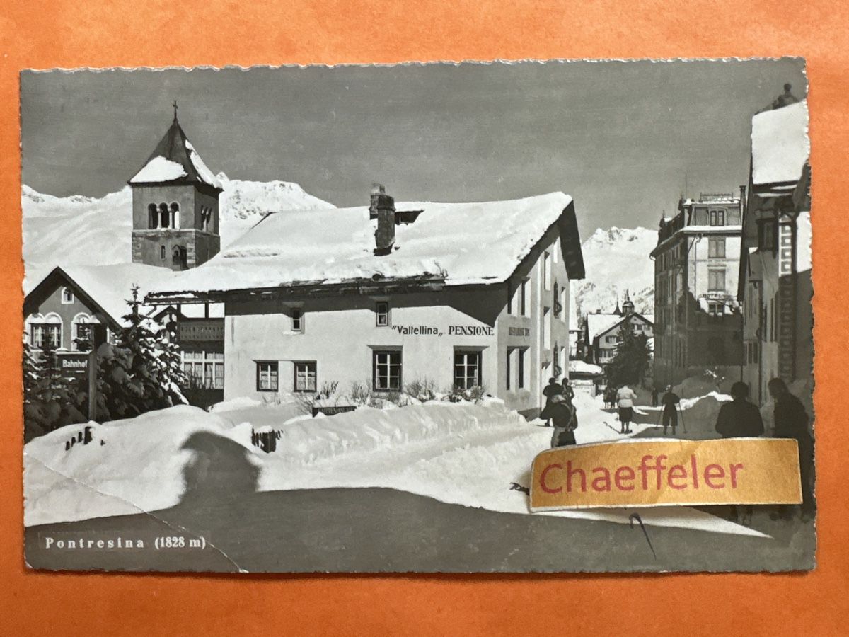 Ansichtskarten: 1951 Pontresina Winter  – Defekt aus Zürich von Chaeffeler