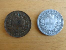 2 Rappen 1937 und 1944