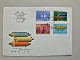 1. Tagesbrief Sonderpostmarken  Bern 13.2.1975