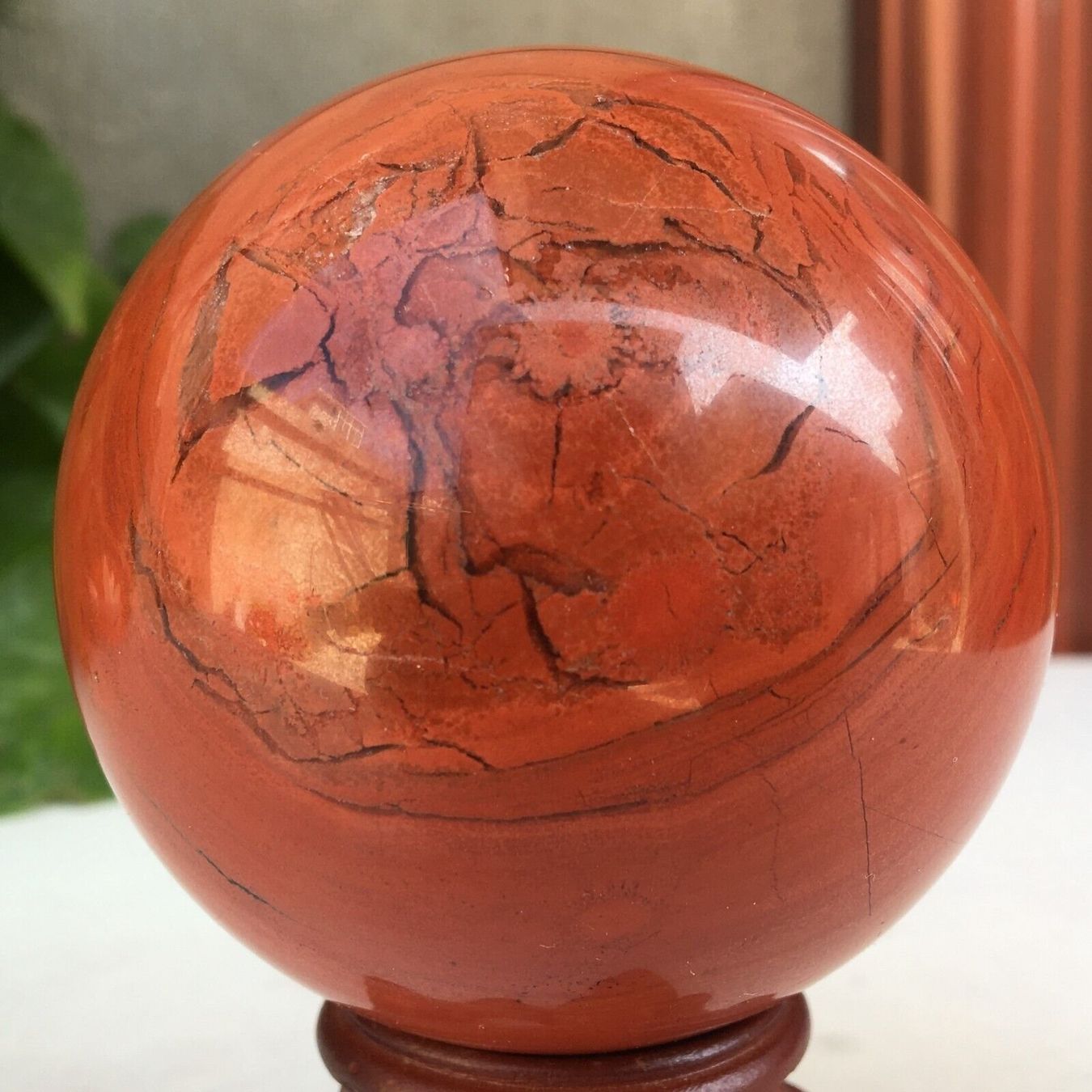 Mineralien & Heilsteine: NEU: Orange-river Jaspis Edelstein Kugel 565 Gramm 7,2 cm – Neu (gemäss Beschreibung) aus Matten b. Interl von Edelsteingalerie