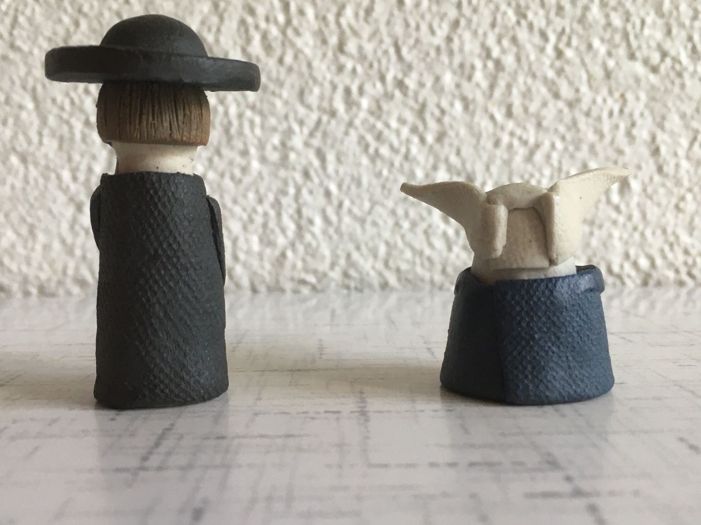 Statuette: Pfarrer und Nonne Keramik – Usato da Lyss venduto da Punktum01 3
