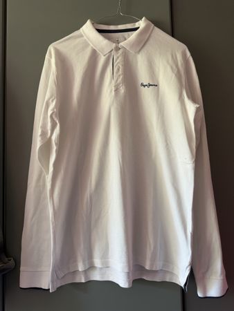 Pepe Jeans Langarm Polo weiss Grösse 176 guter Zustand