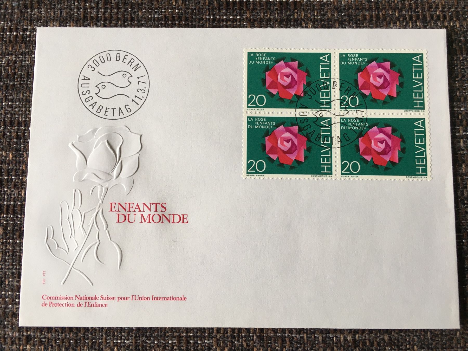 Buste & buste per spedizione: CH 1971 FDC Ersttagsbrief Sonderpostmarken – Usato da holziken venduto da Weston 4