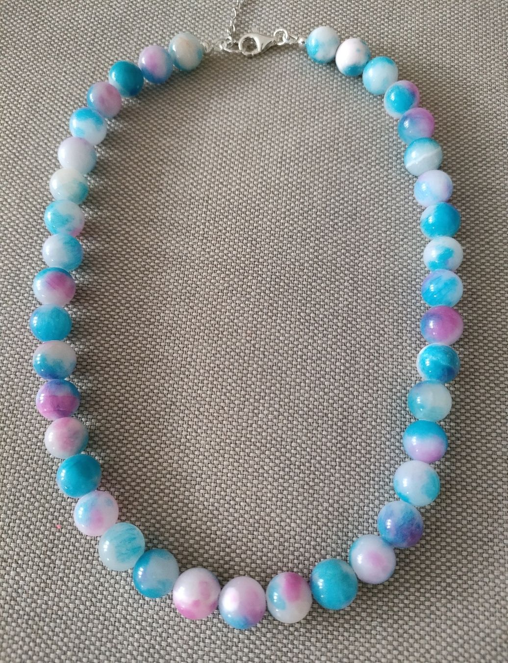 Catenine: Wunderschöne Kette aus Multicolor Jade – Nuovo e nell'imballaggio originale da Bern venduto da Lidia.5 2