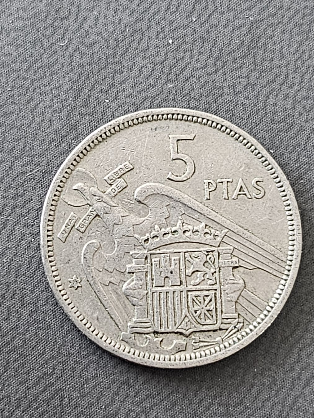 Tutti le monete: 5 pesetas 1957 – Usato da Nidau venduto da Misterpix