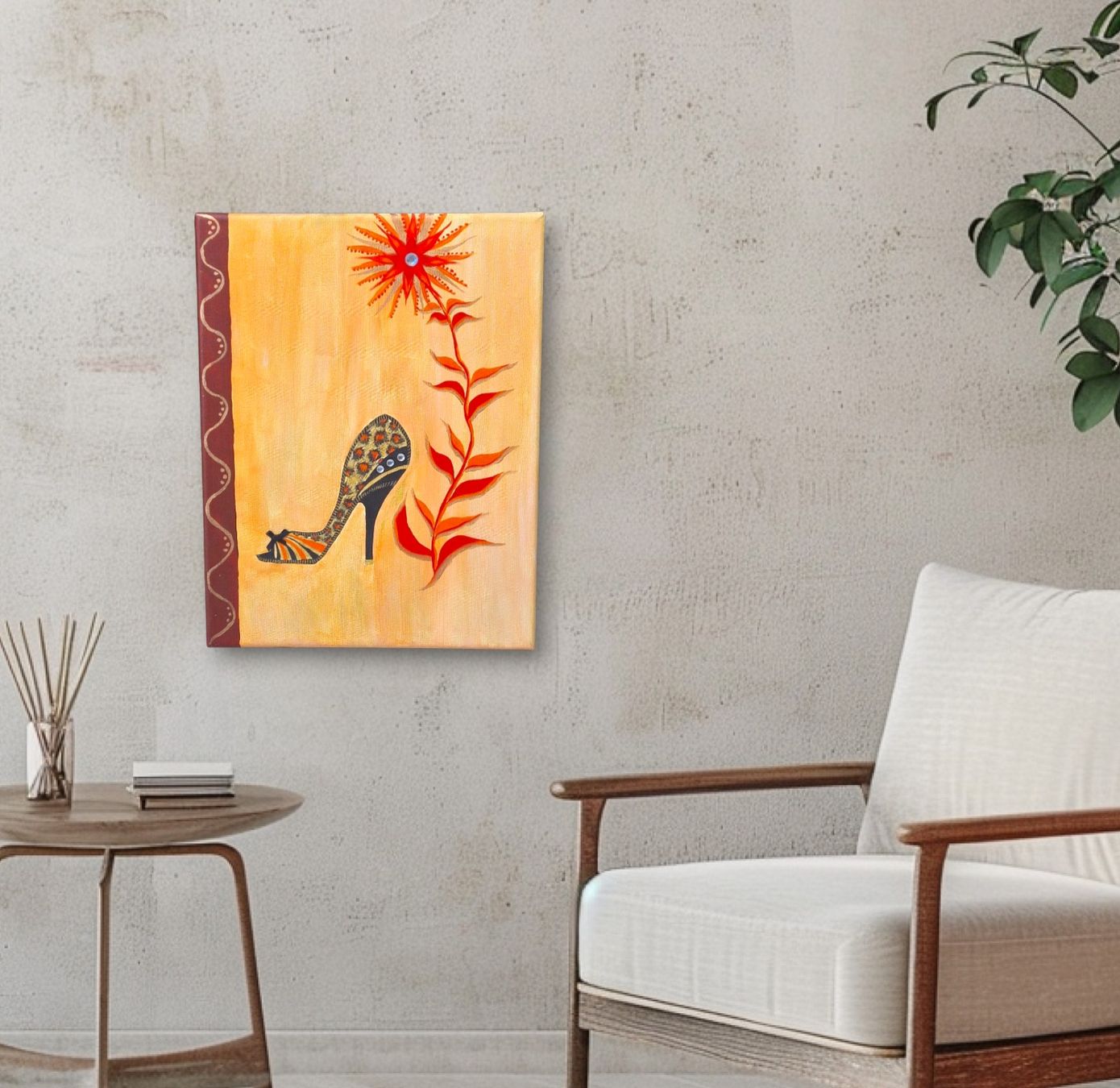 Dipinti: Tableau acrylique "Talon aiguille"UNIQUE/Peint Main(RETRAIT) – Nuovo e nell'imballaggio originale da Etoy venduto da MyStyleMyMode 3