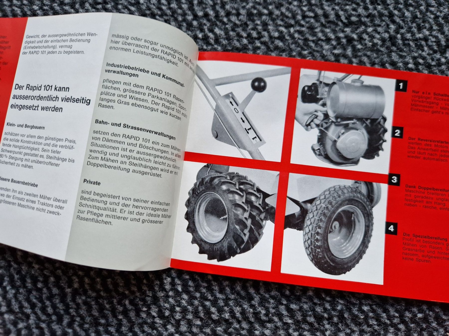 Rapid Tracteurs: Original Prospekt Rapid 101 Motormäher – D'occasion à Dürnten par Bachtel84 1