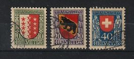 1921 Pro Juventute, Nr. 18-20, gest.