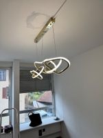 Hängeleuchte modern Gold Weiss Ringe LED neuwertig