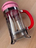 Cafetière à piston rose et rouge - comme neuf