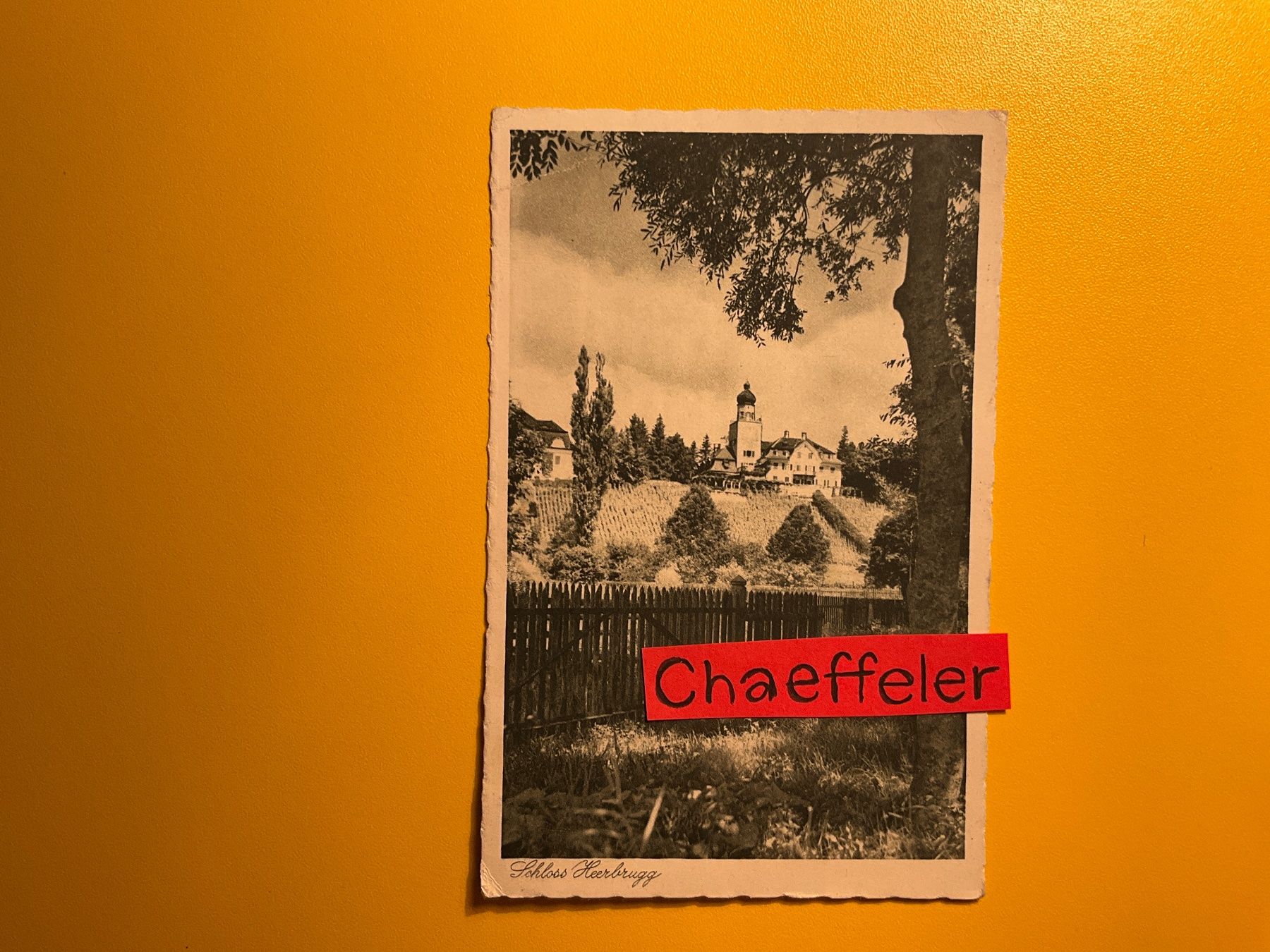 Cartoline postali: 1934 Schloss Heerbrugg – Usato da Zürich venduto da Chaeffeler