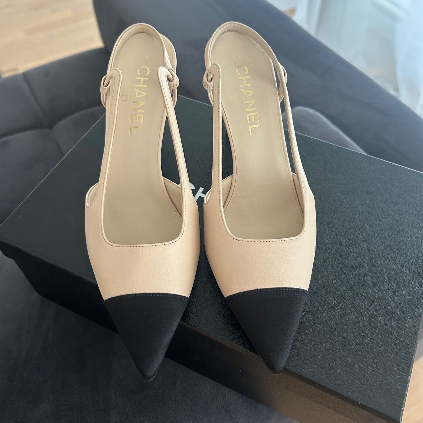 Chanel Scarpe da donna: Chanel Slingback 37,5 NEW – Nuovo e nell'imballaggio originale da Schaffhausen venduto da missclichy 1