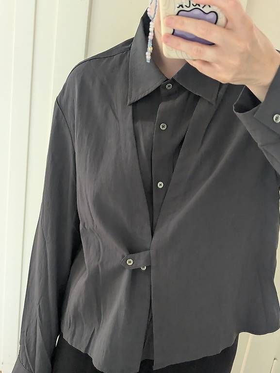 Camicette: Designer Bluse Plissiert grau S – Usato da Zürich venduto da lin_6dtc 4