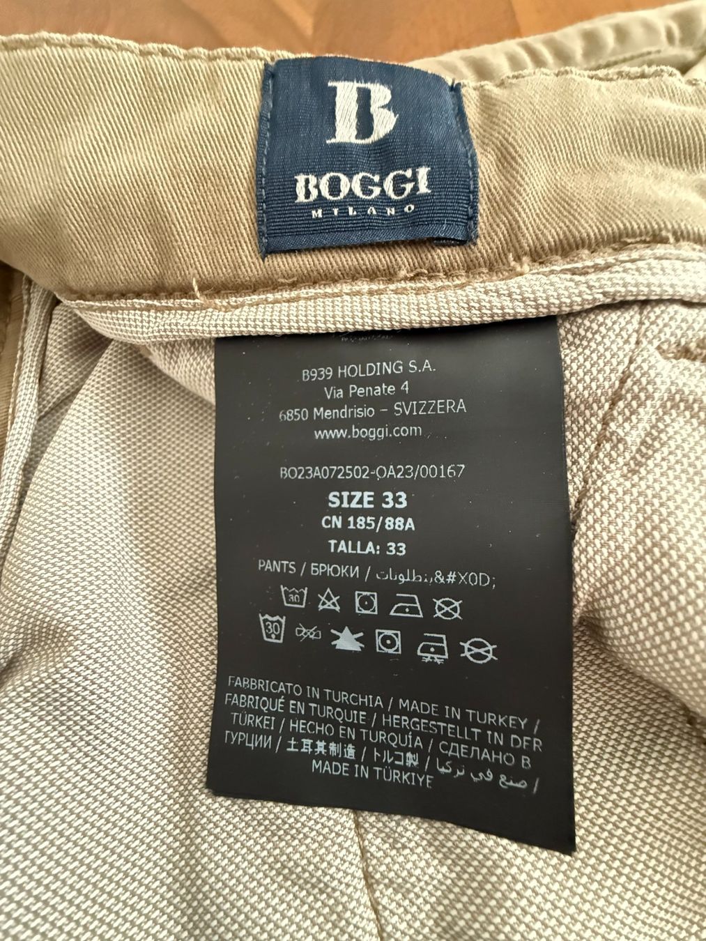 Boggi Pantaloni: Boggi Milano Regular Hose in Dunkelbeige – Usato da Bolligen venduto da gthom10 4