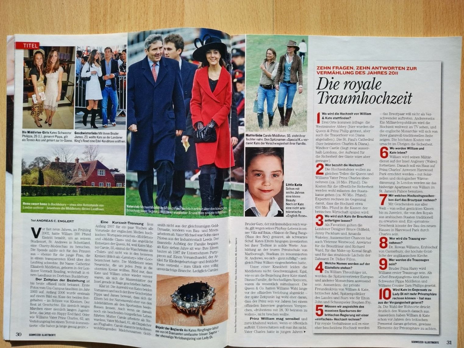 Zeitschriften & Magazine: Schweizer Illustrierte - Verlobung & Hochzeit Kate & William – Gebraucht aus Jona von Argus36 2