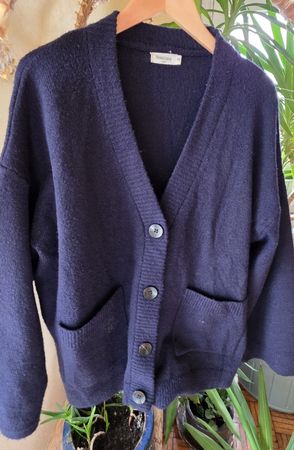 Gilet /Cardigan Bleu marine Taille Unique Laine