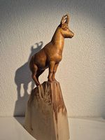 Gämse Holzskulptur Holzfigur geschnitzt 