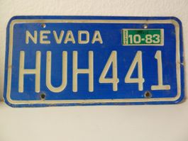USA Nummernschild Autonummer License Plate NEVADA - HUH441